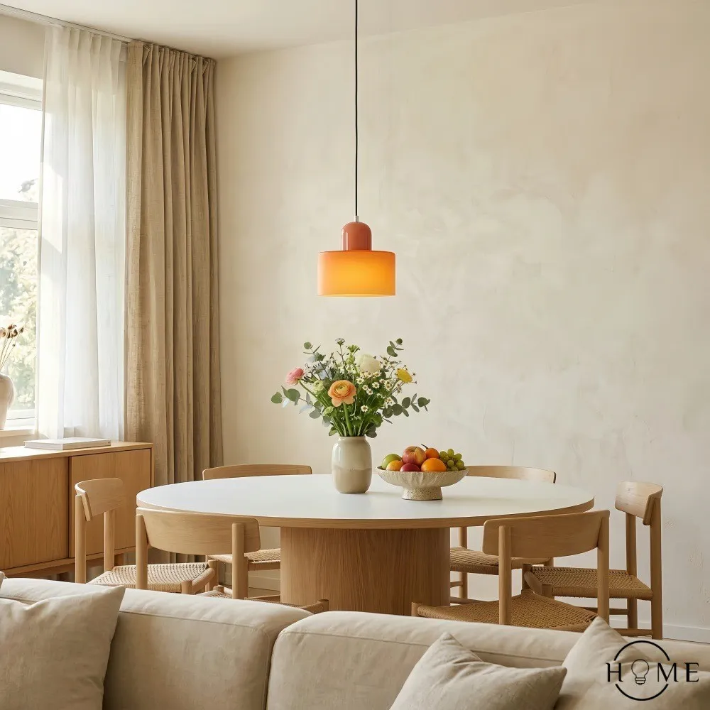 Kalo Cilinder Hanglamp - Glazen Lamp in Scandinavische Stijl voor Eet en Slaapkamer HL107