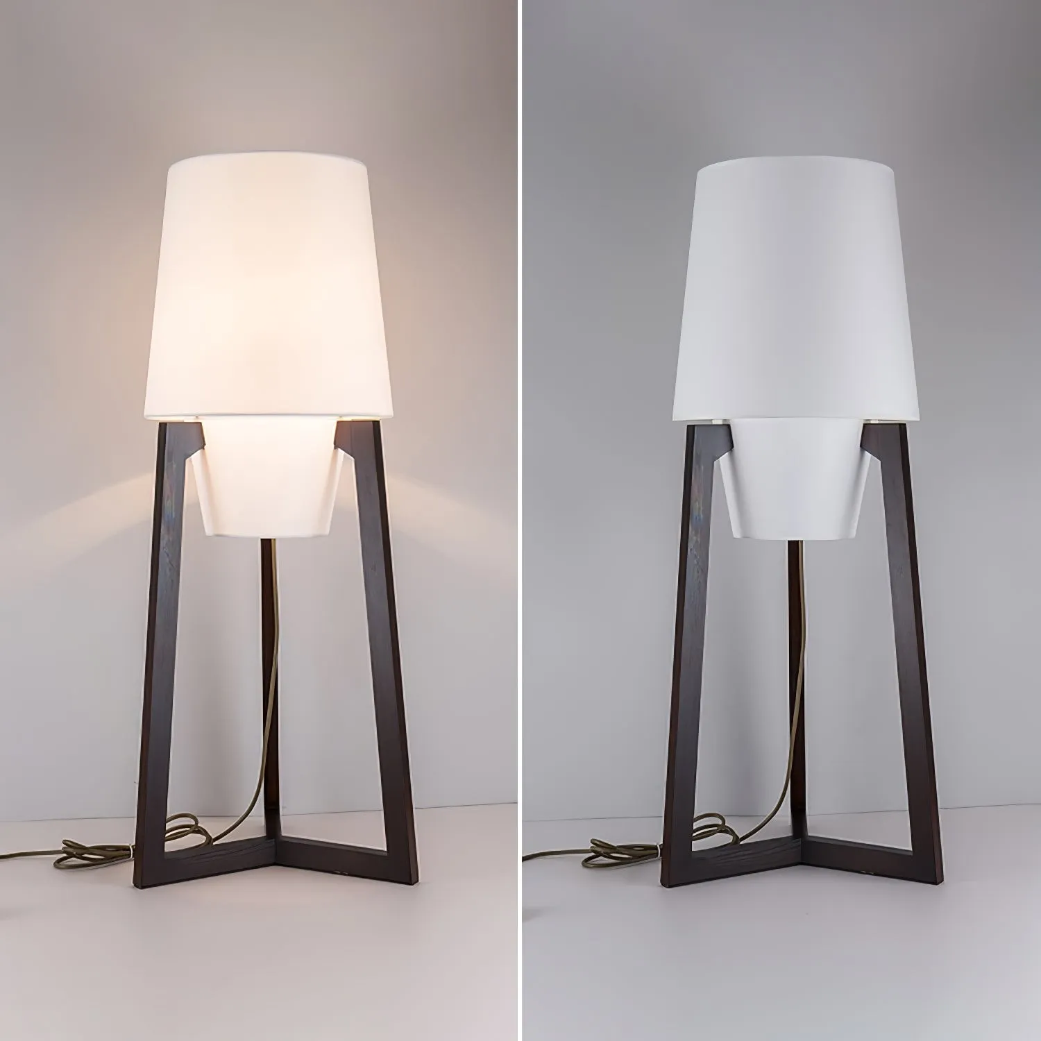 Moderne eenvoudige Chinese stijl massief houten vloerlamp HL569