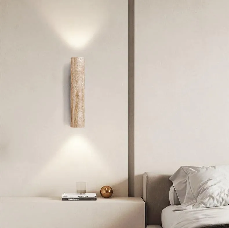 Japandi Tube Travertine Minimalistische Wandlamp HL1286