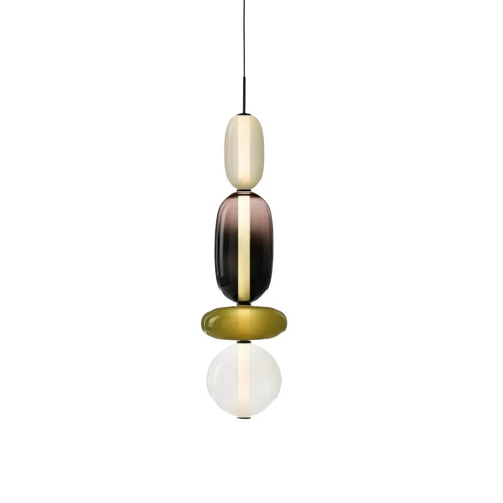 Noordse Hanglamp Van Gebrandschilderd Glas HL299