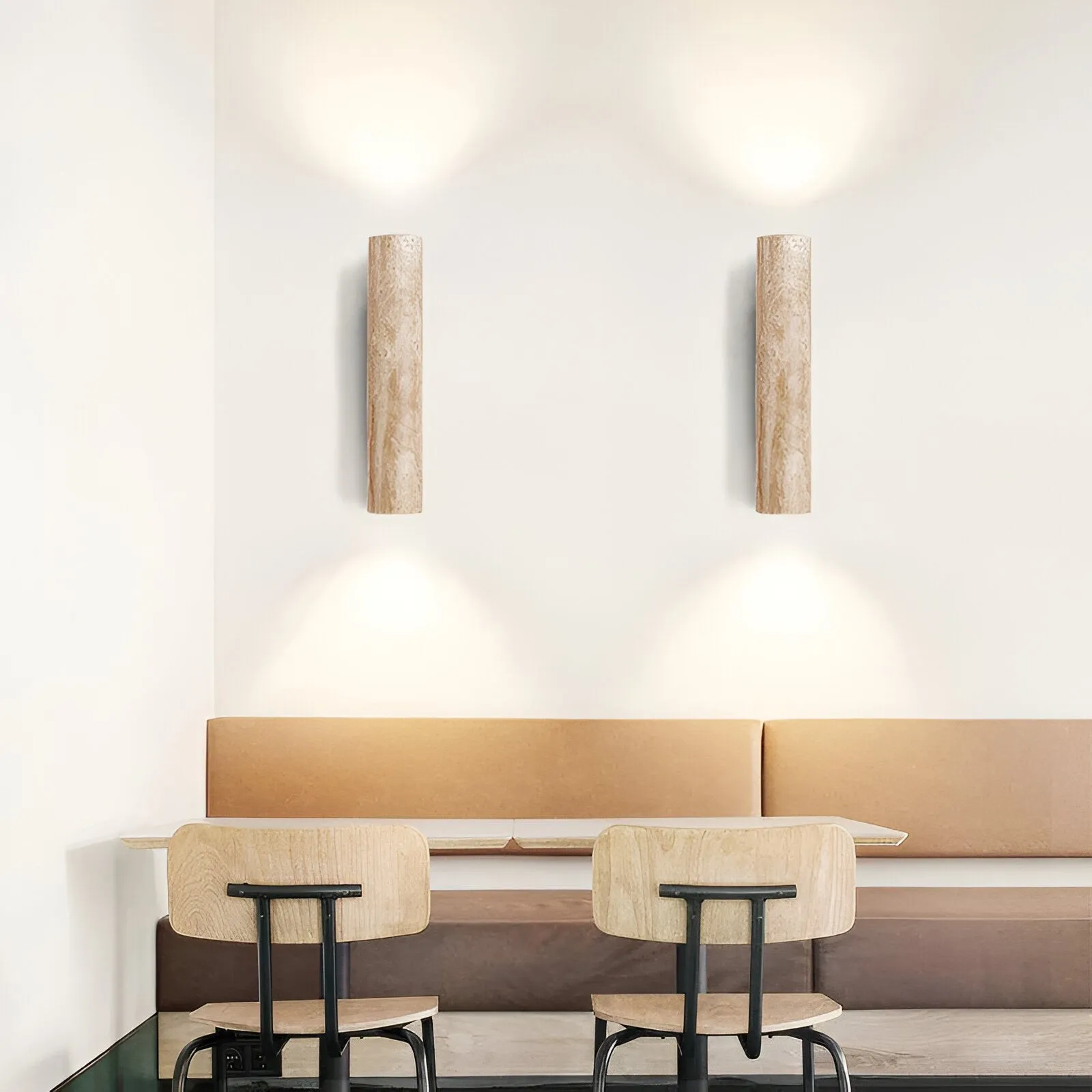 Japandi Tube Travertine Minimalistische Wandlamp HL1286