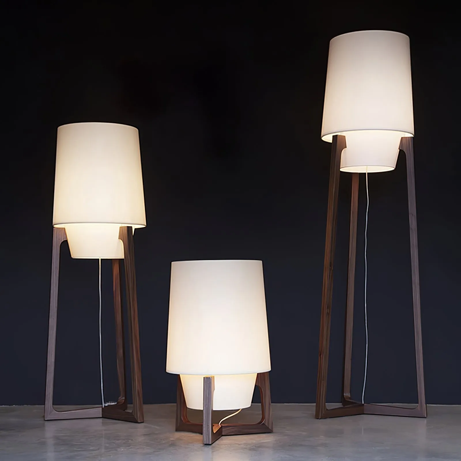 Moderne eenvoudige Chinese stijl massief houten vloerlamp HL569