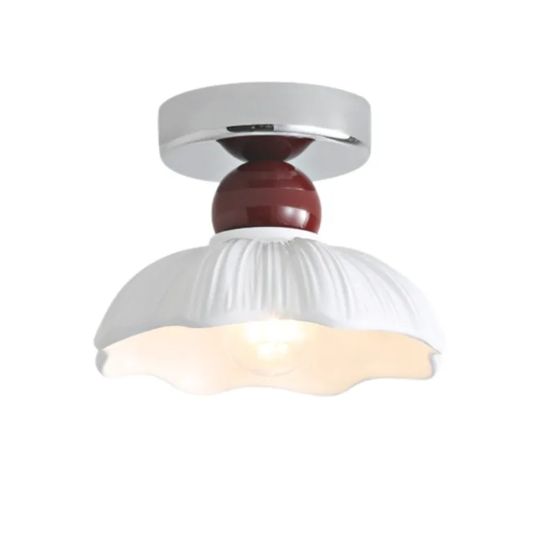 Nordic Retro Bloemblaadje Crème Plafondlamp HL229