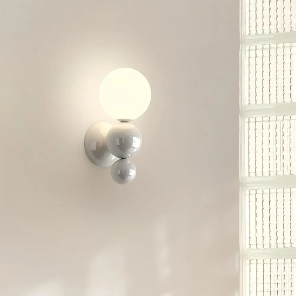 Kleurrijke Crèmekleurige Bolvormige Wandlamp HL321