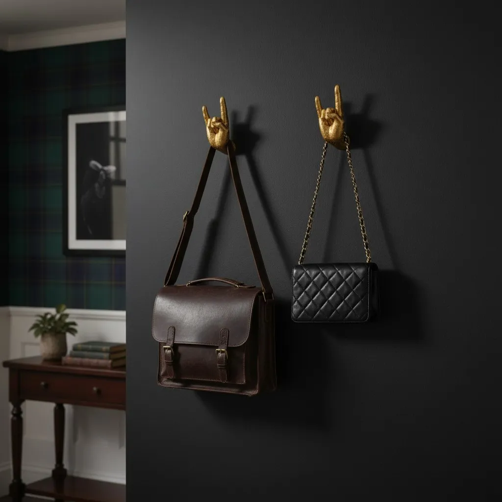 Kickra Rock On Wall Hands Gold Set - Decoratieve wandaccenten voor moderne interieurs HL2525