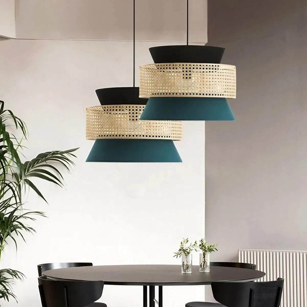 Rustieke Geribbelde Rotan Hanglamp HL03