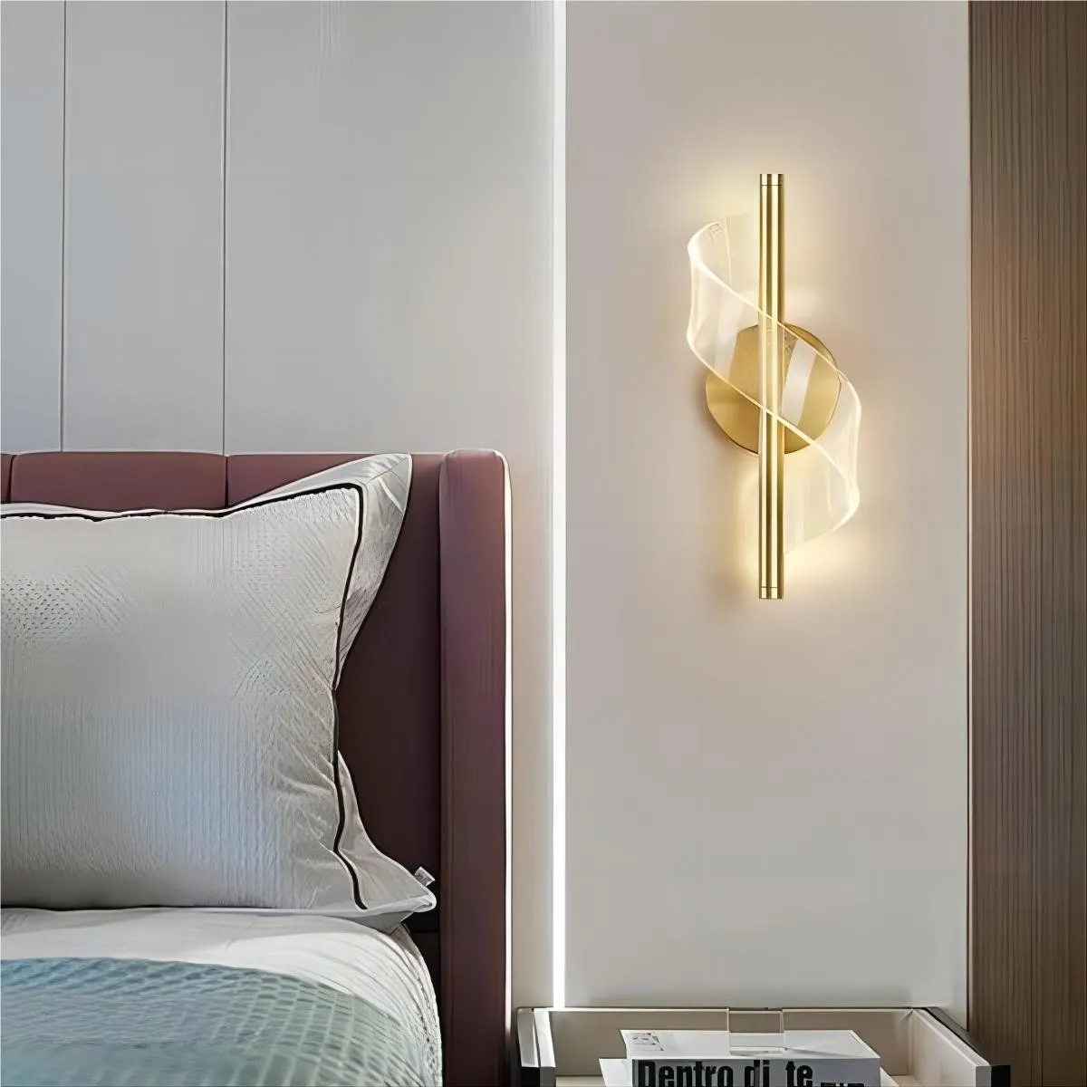 Gedraaide Acryl Stream Design wandlamp HL118