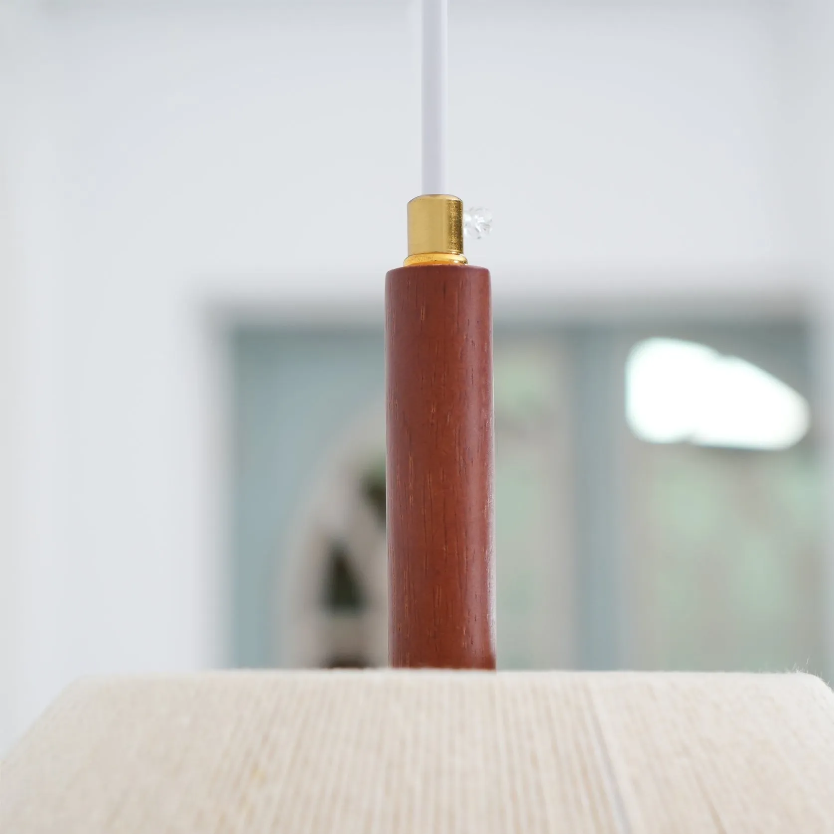 Japanse Wabi-Sabi-stijl geweven stoffen hanglamp HL880
