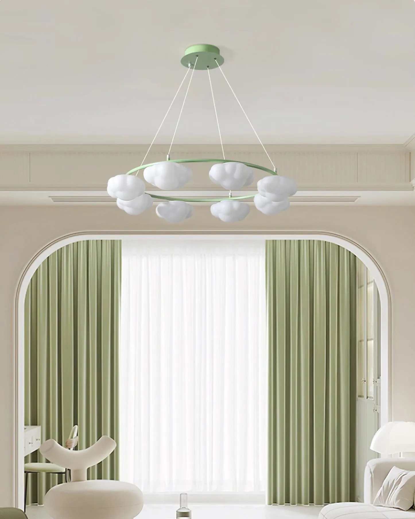 Crèmekleurige stijl creatieve persoonlijkheid wolken kroonluchter HL893