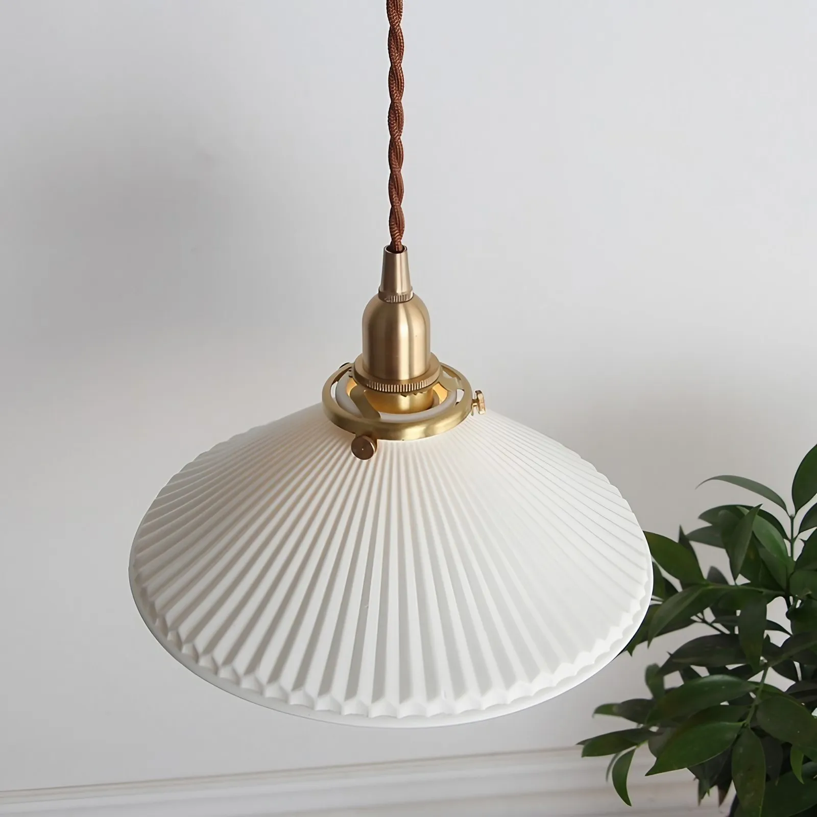 Moderne Kunst Design Geplooide Keramische Wandlamp HL281