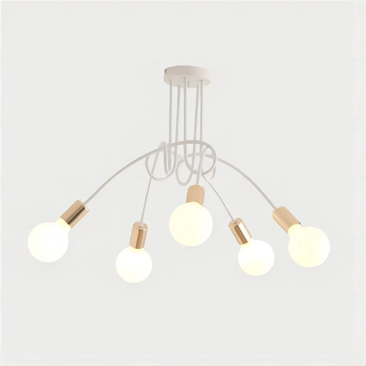 Scandinavische creatieve twist multi head kroonluchter HL174
