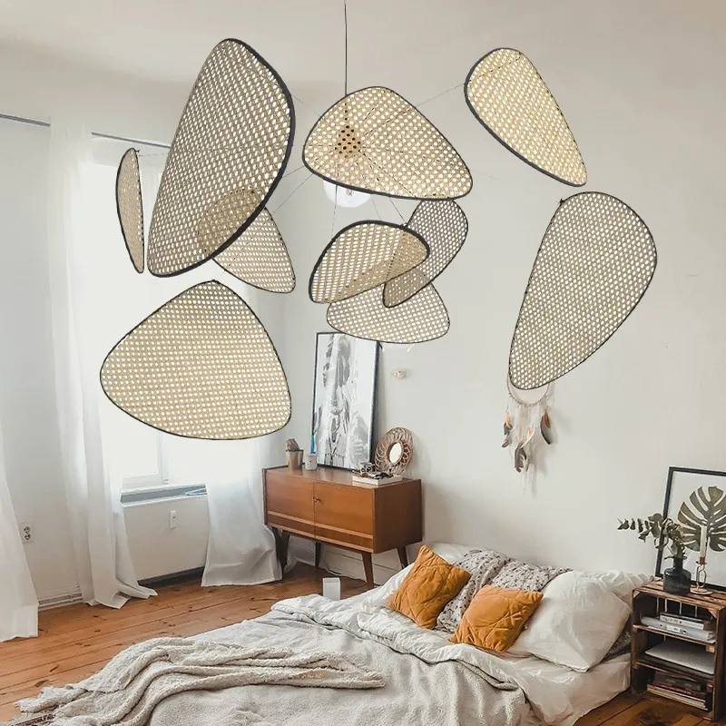 Natuurlijk Rotan Hanglamp Screen Cannage