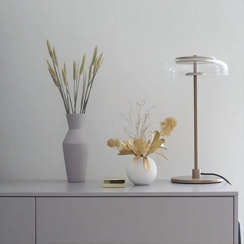 LED Blossi Ronde Glazen Tafellamp