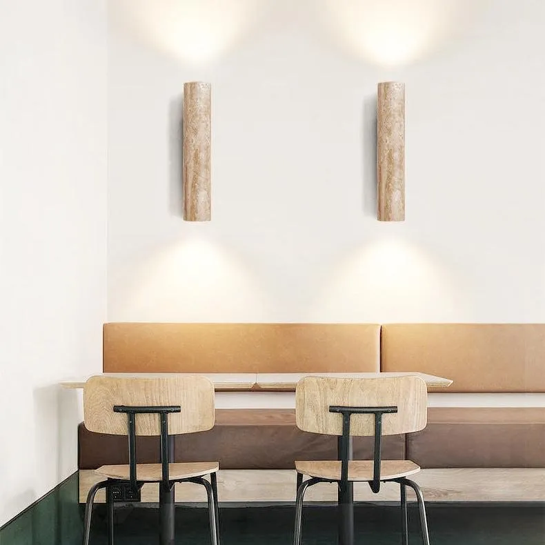 Japandi Tube Travertine Minimalistische Wandlamp HL1286