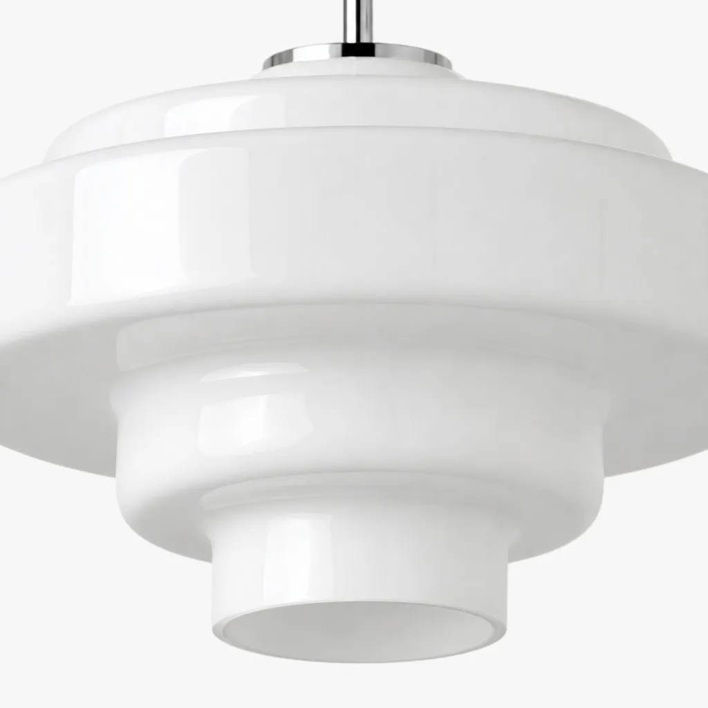 Koloro glazen plafondlamp - gelaagde, afgeronde lampenkap voor hal of garderobe HL3581