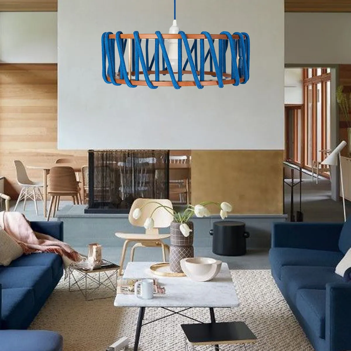 Minimalistisch Kleurrijk Touw Ontwerp Hanglamp HL306