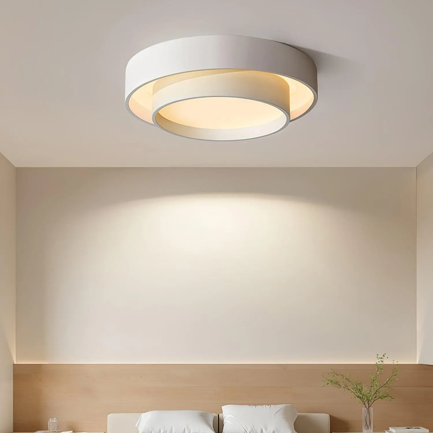 Dubbele ronde schijf Melody plafondlamp HL165