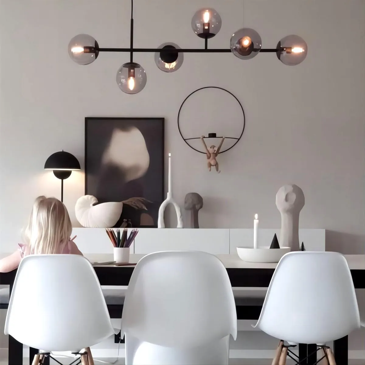 Orb moderne glazen bol hanglamp voor woonkamer