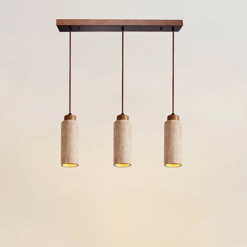 Wabi Sabi hanglamp van massief hout en steen HL971