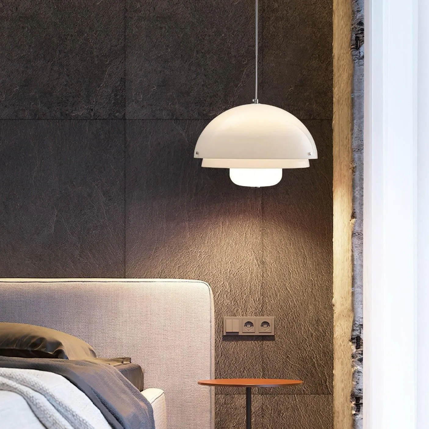 Moderne Melk Witte Multilagen Sferische Hanglamp HL309