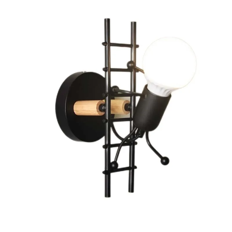 Modern Art Creative Iron Humanoid decoratieve wandlamp HL23