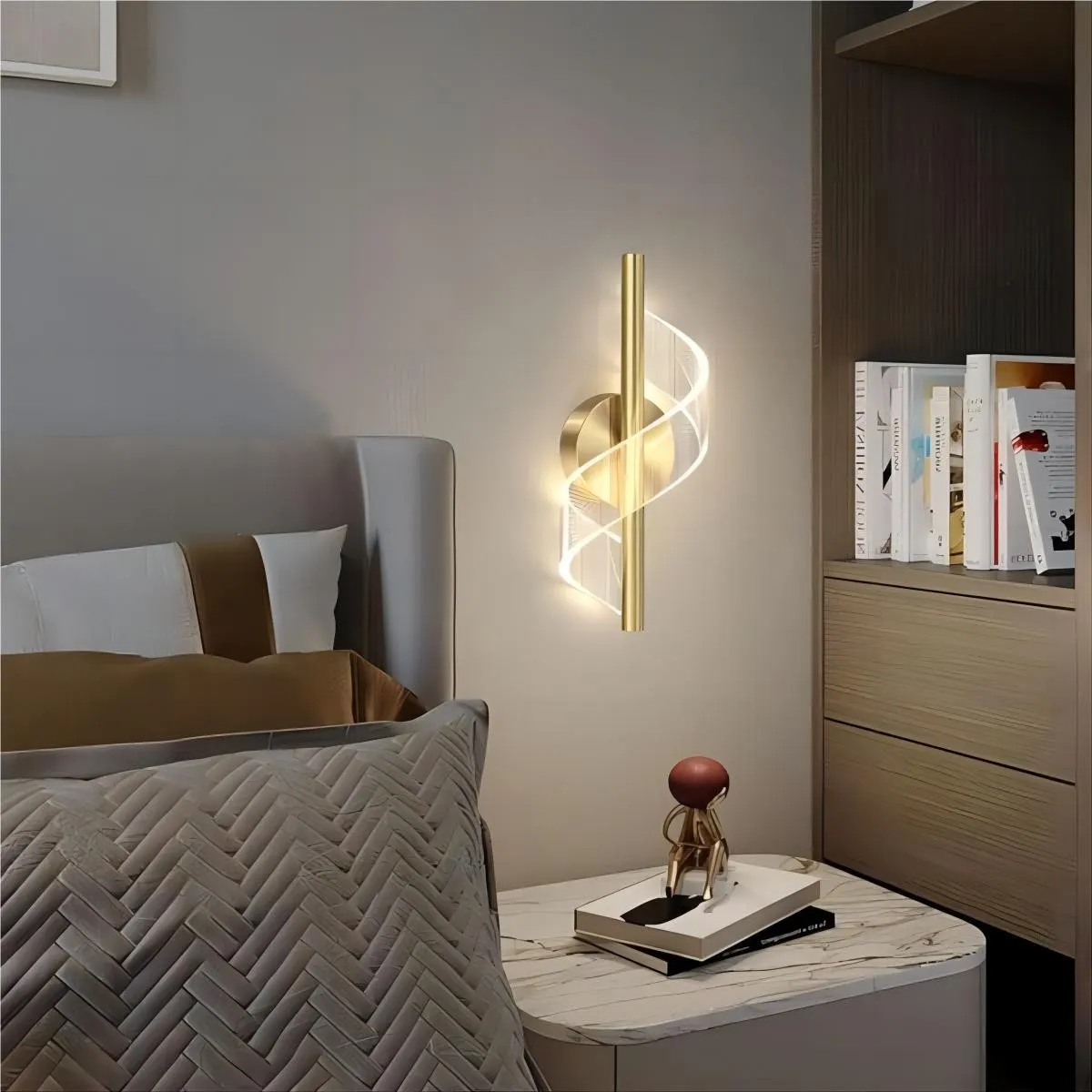 Gedraaide Acryl Stream Design wandlamp HL118