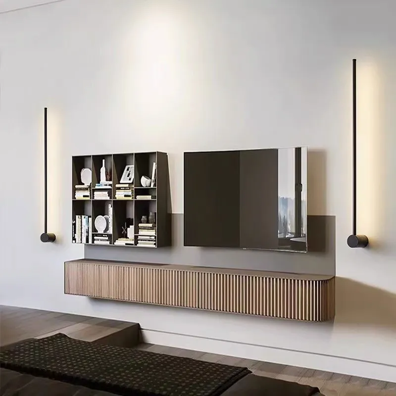 Industriële zwarte lineaire LED wandlamp HL159