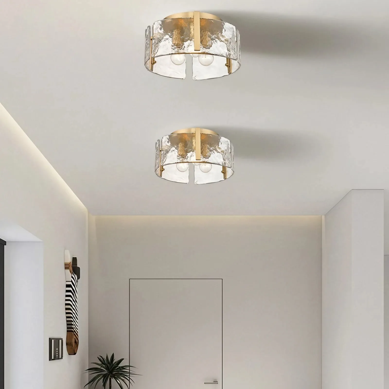 Moderne Inbouwplafondlamp Met Glazen Trommel HL267