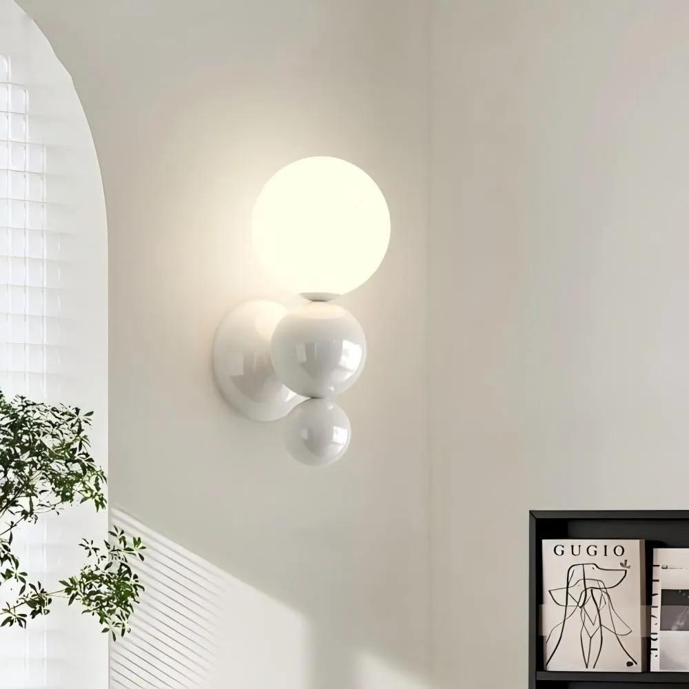Kleurrijke Crèmekleurige Bolvormige Wandlamp HL321