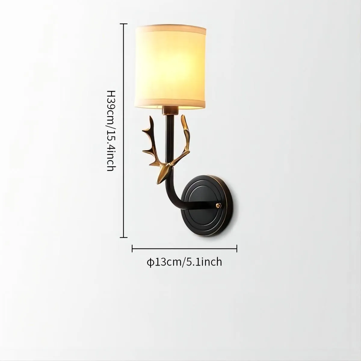 Hertenkop Wandlamp