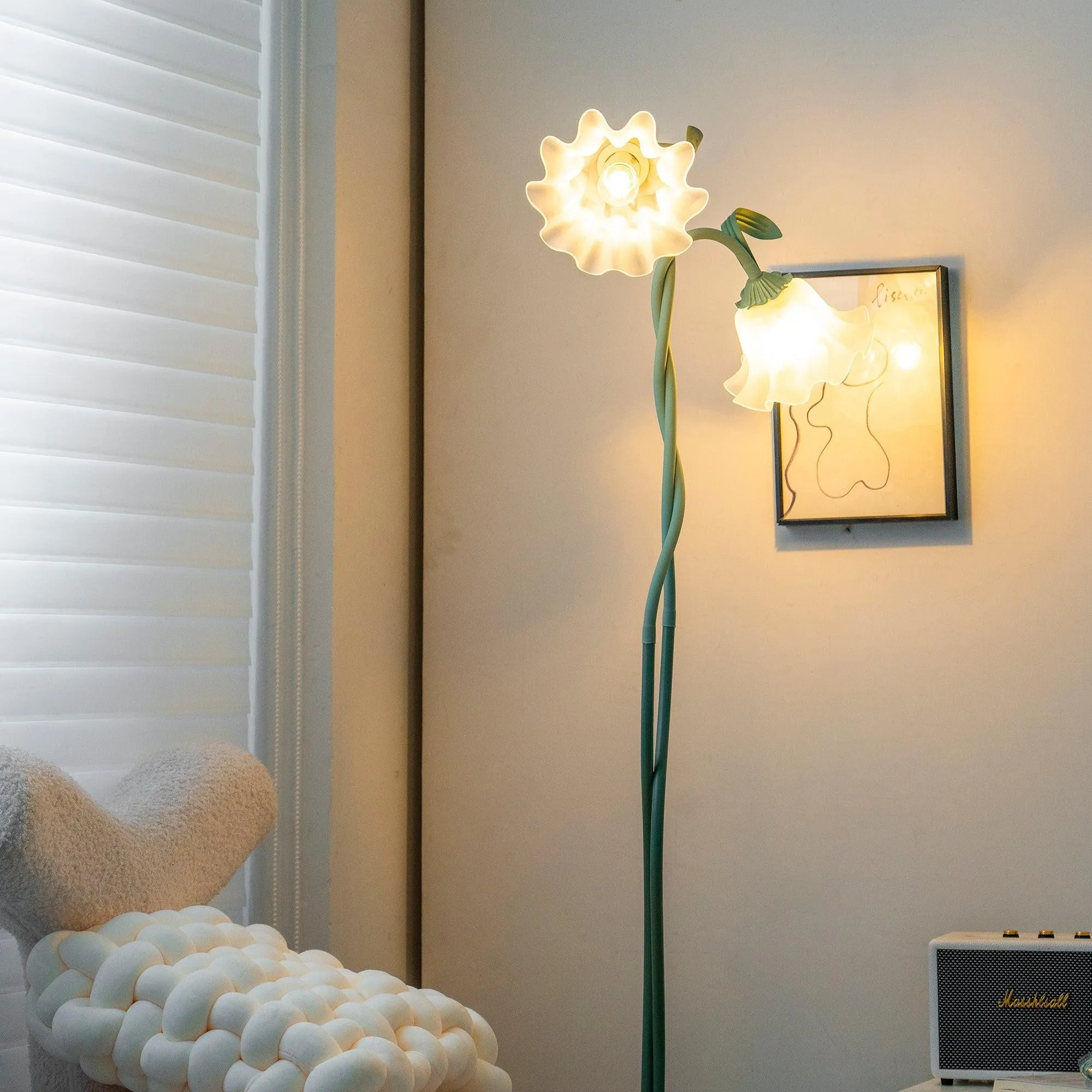 Creatieve multi-kops wikkelbloemvormige vloerlamp HL403