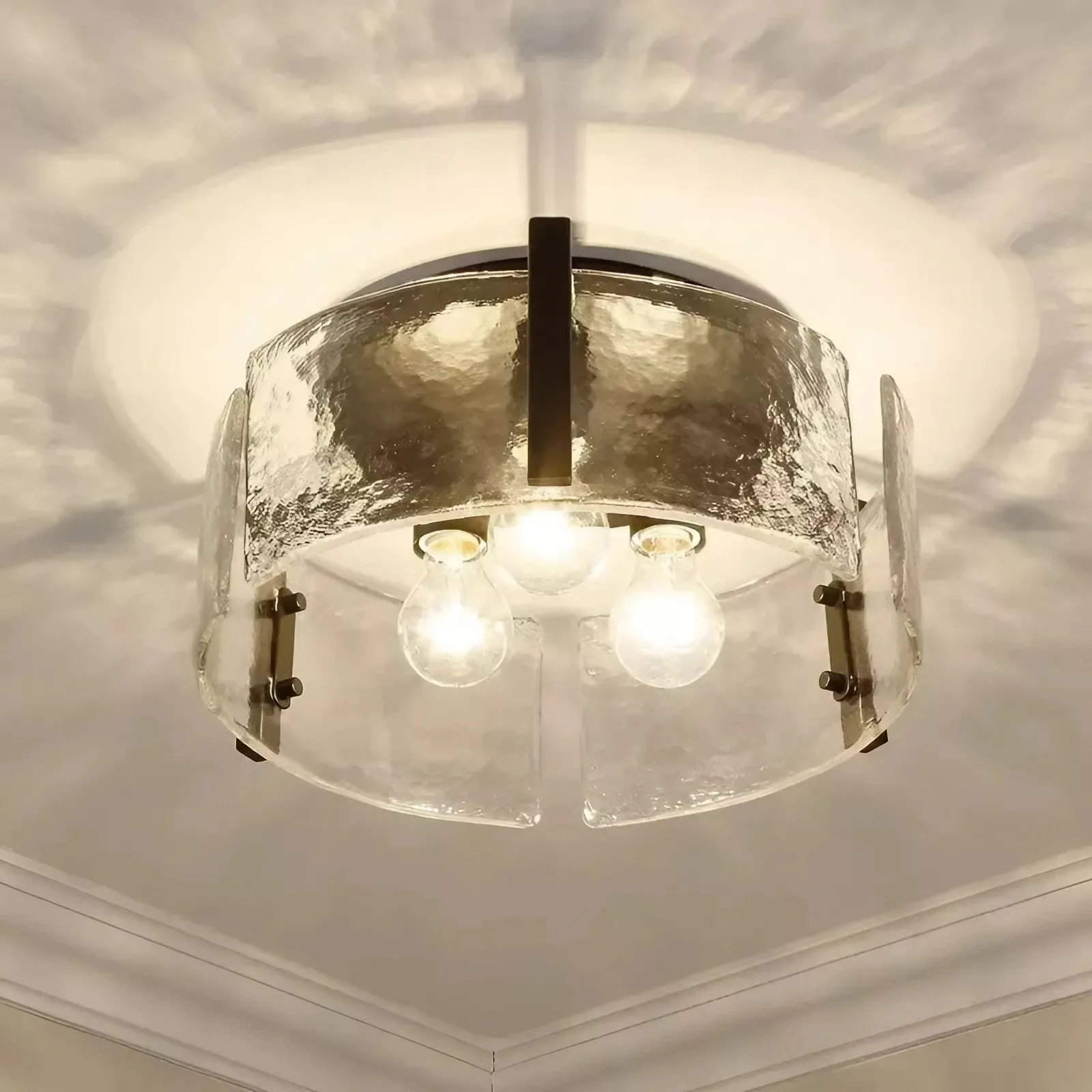 Moderne Inbouwplafondlamp Met Glazen Trommel HL267