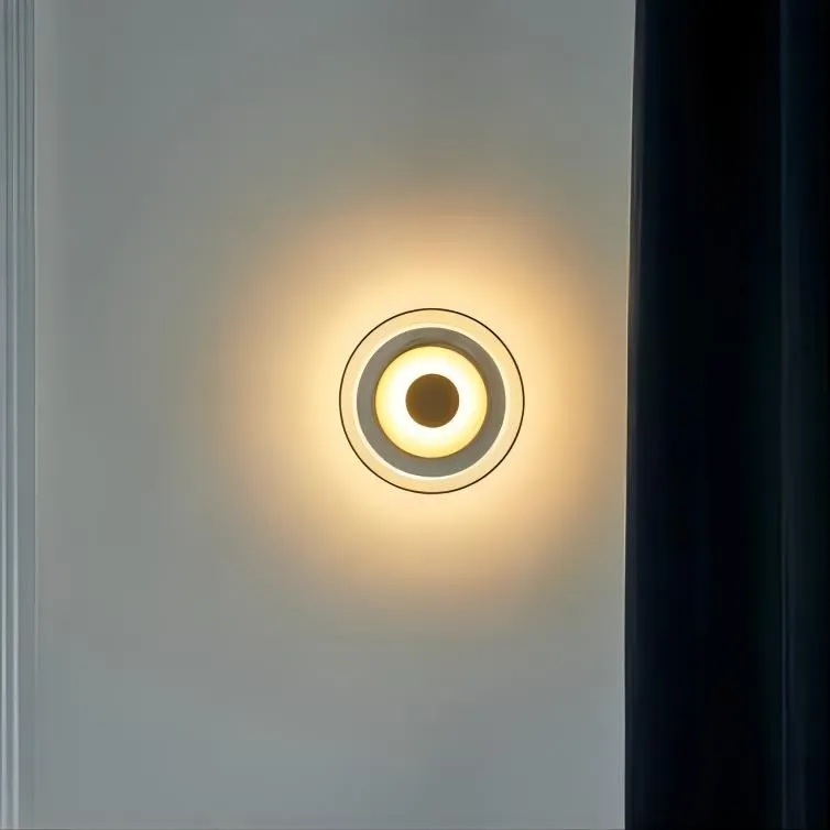 Goud LED Blossi Wandlamp Rond Glas