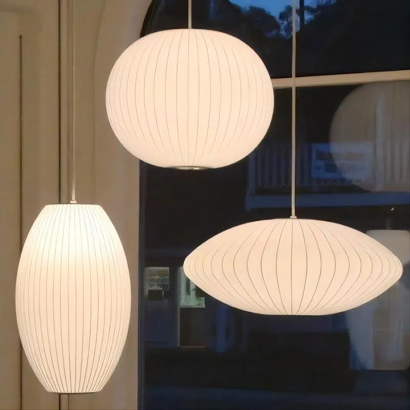 Saucer Zijde Bubble Hanglamp Woonkamer
