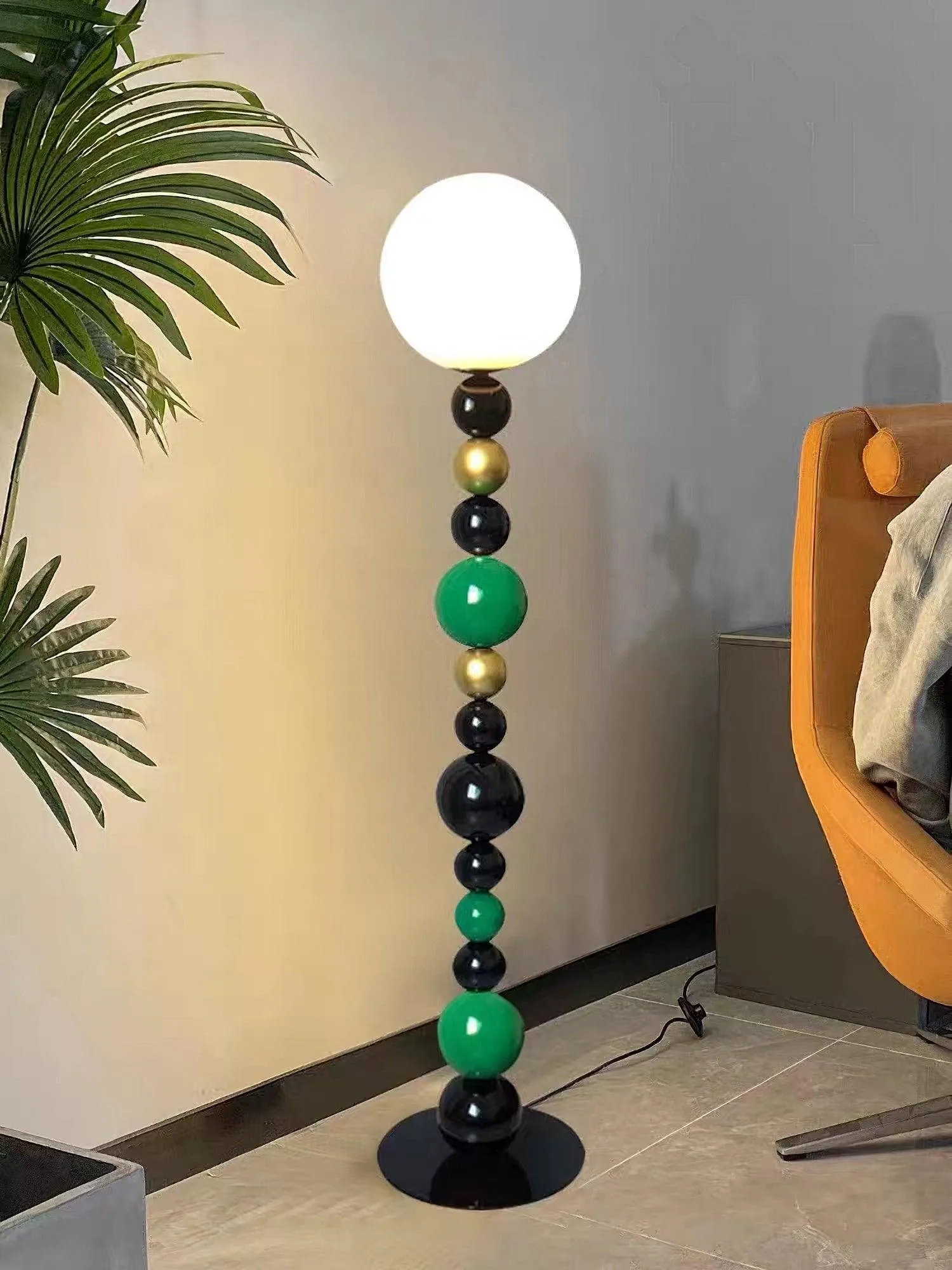 Kleurrijke ronde bol vloerlamp HL485