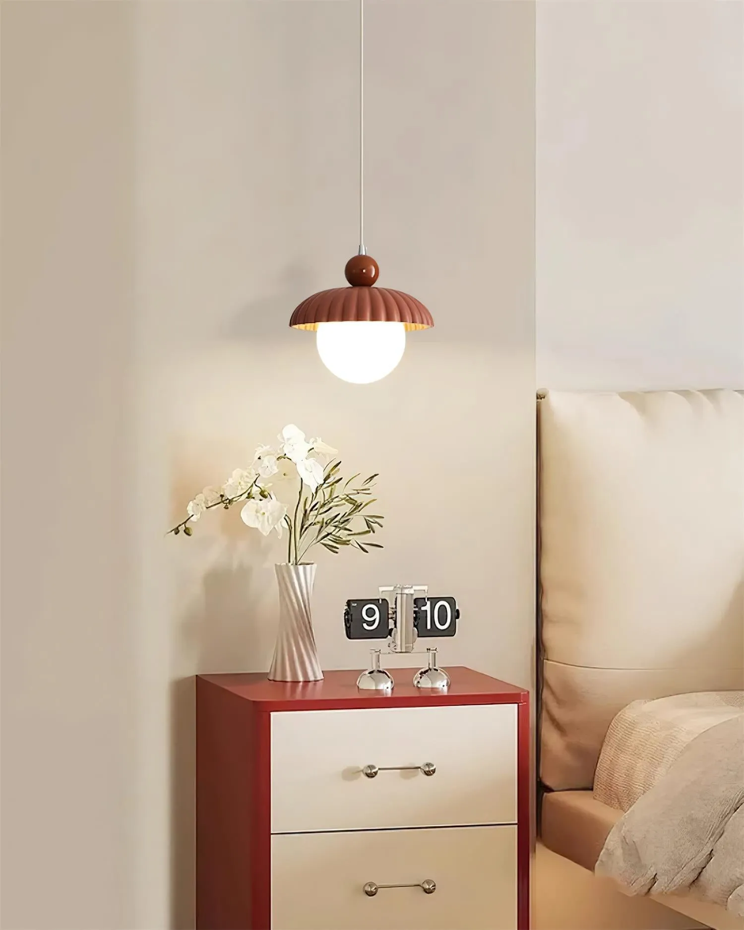Creatieve bolvormige strohoed verticale lijn hanglamp HL350