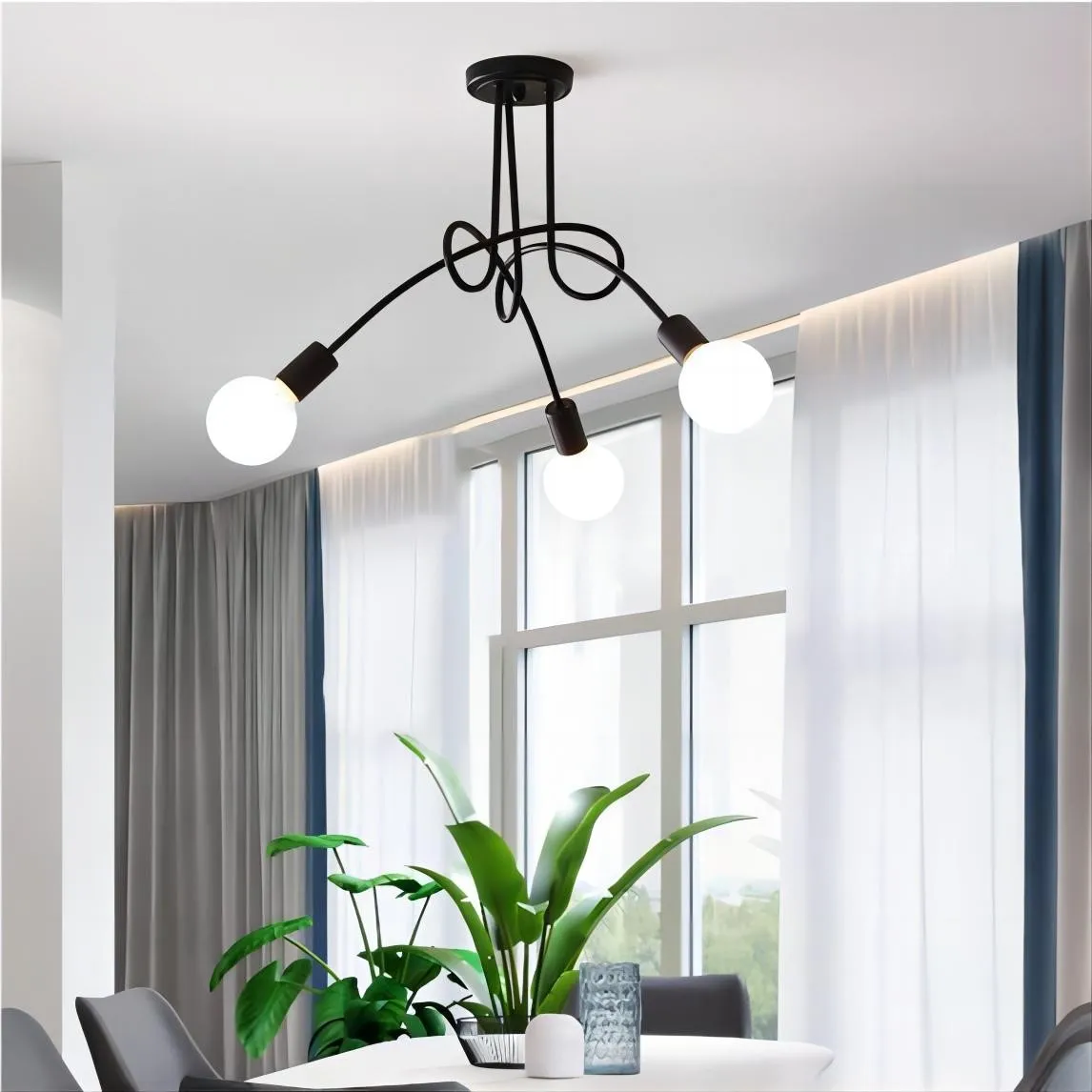 Scandinavische creatieve twist multi head kroonluchter HL174