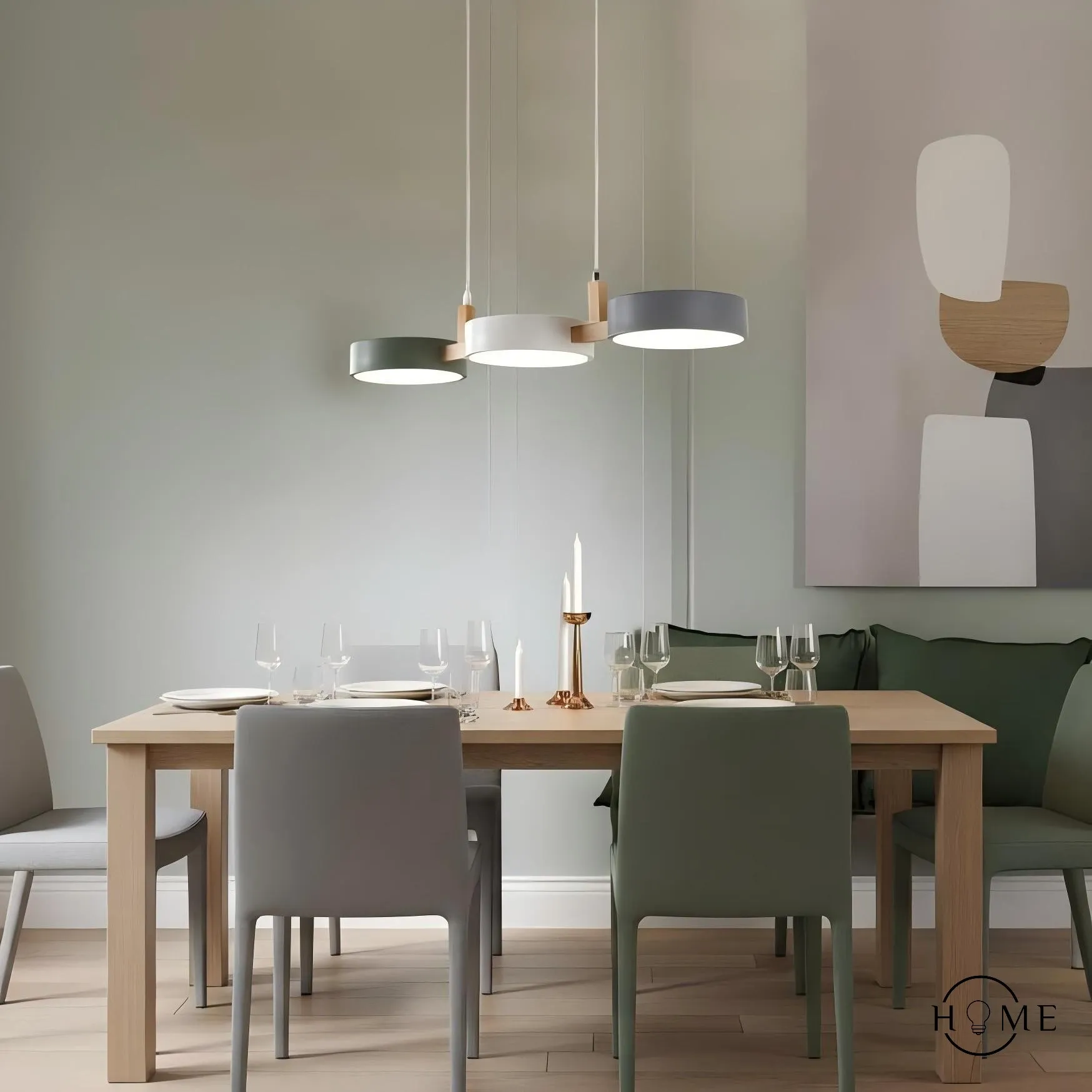 Nordic Modern Eenvoudige Macaron 3 Kops Hanglamp HL683
