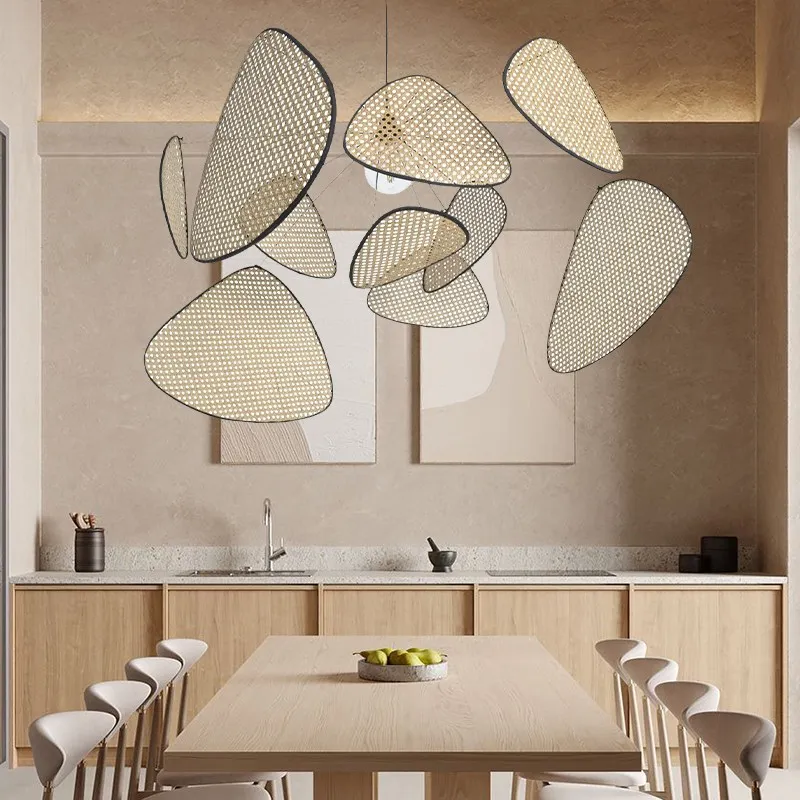 Natuurlijk Rotan Hanglamp Screen Cannage