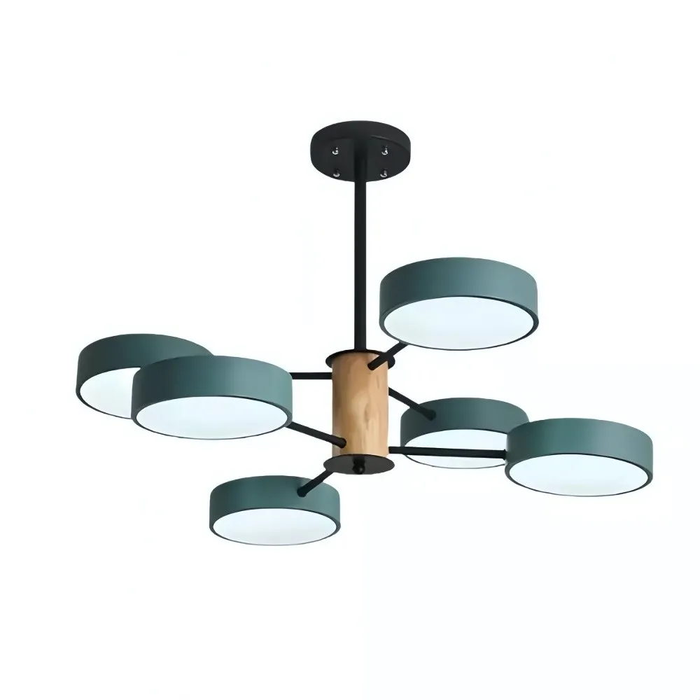 Scandinavische kroonluchter met houten takken - Sputnik Disc LED-lamp HL1352