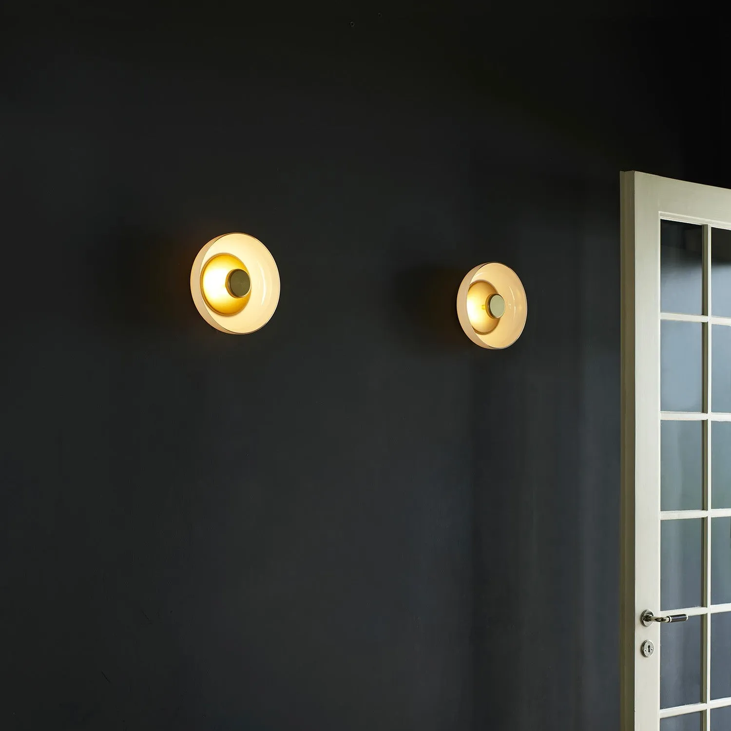 Goud LED Blossi Wandlamp Rond Glas