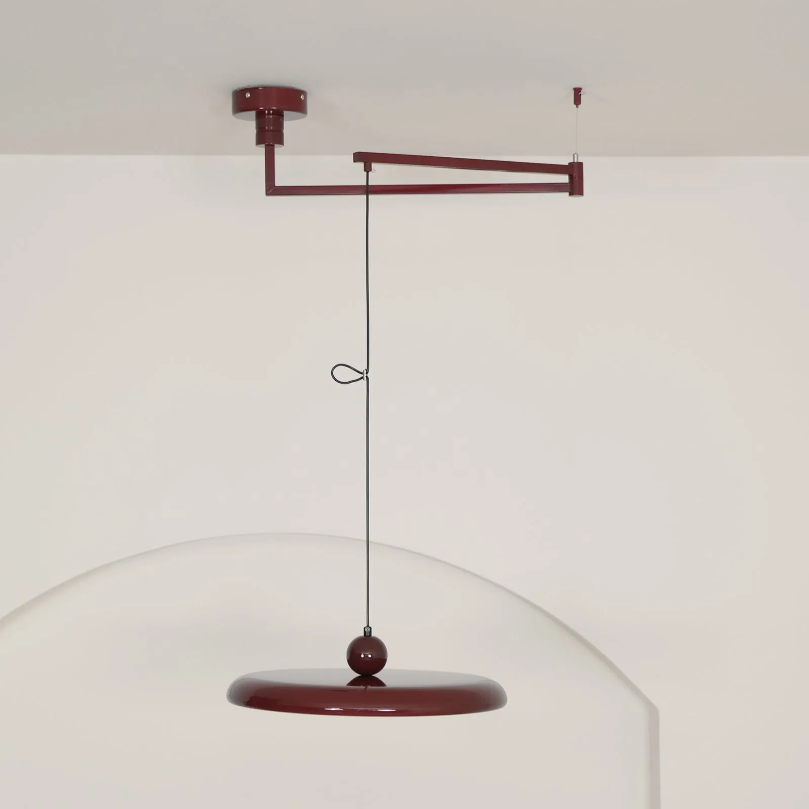 Eenvoudige moderne verstelbare hanglamp met zwenkarm HL885