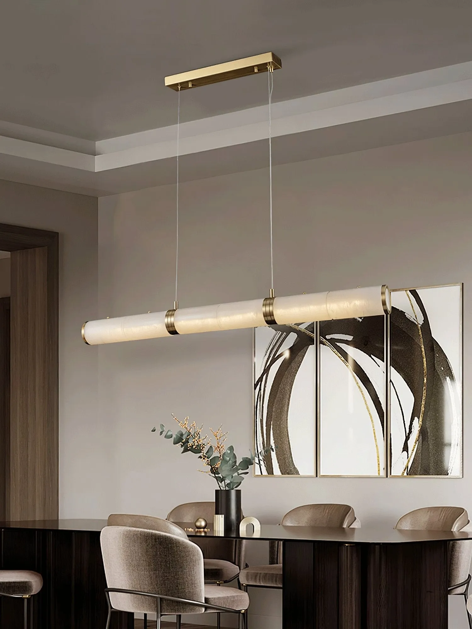 Luxe albasten balken hanglamp HL345
