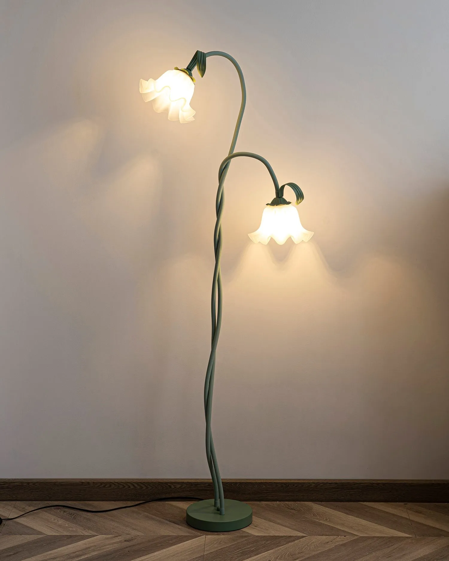 Creatieve multi-kops wikkelbloemvormige vloerlamp HL403