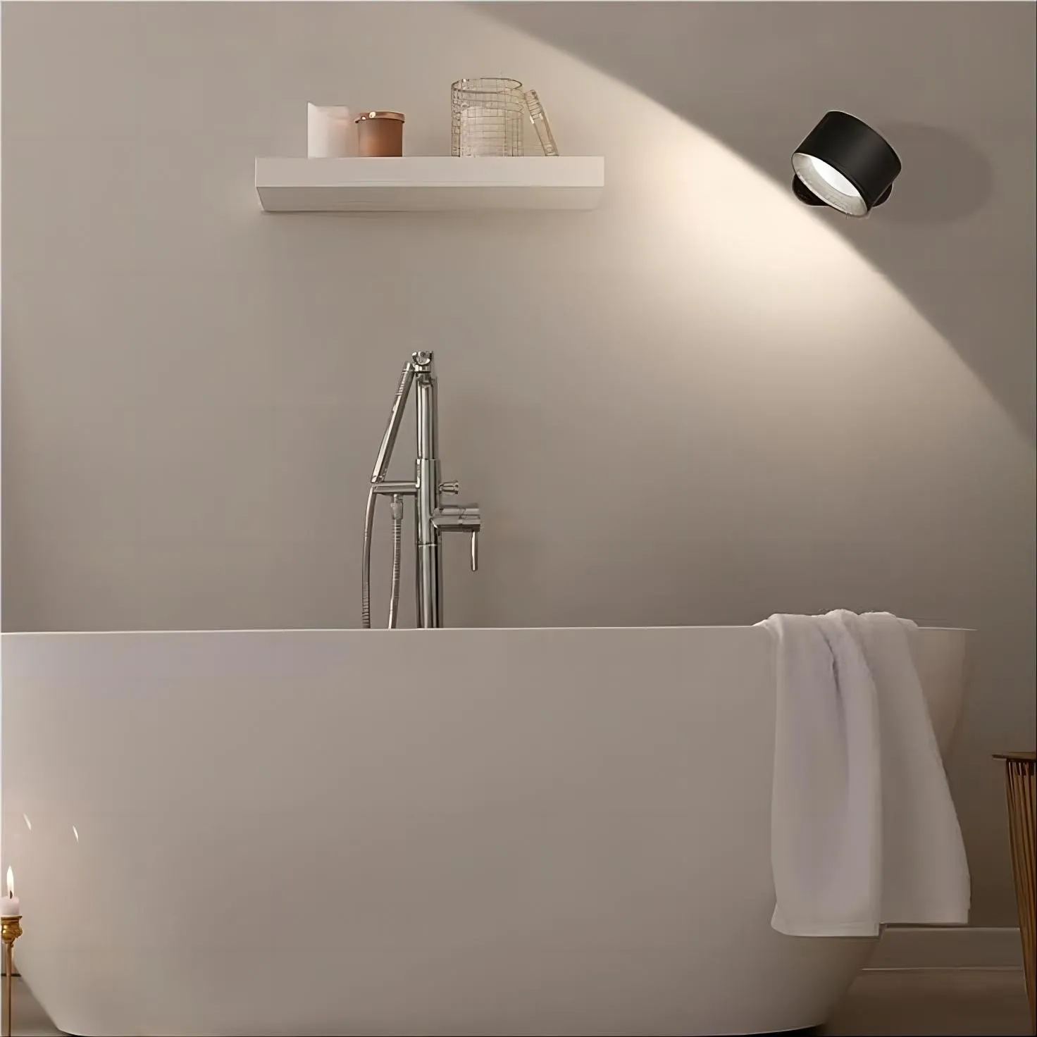 Draaibare USB Oplaadbare LED Wandlamp HL136