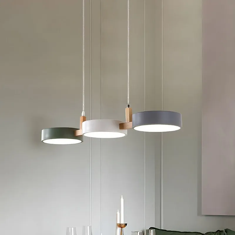 Nordic Modern Eenvoudige Macaron 3 Kops Hanglamp HL683