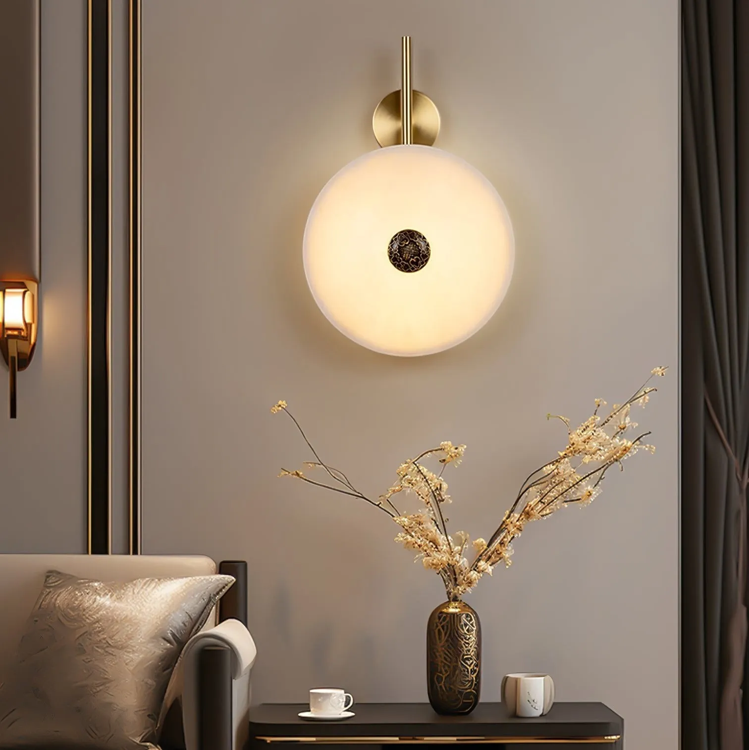 Alabaster Eclipse wandlamp HL2945
