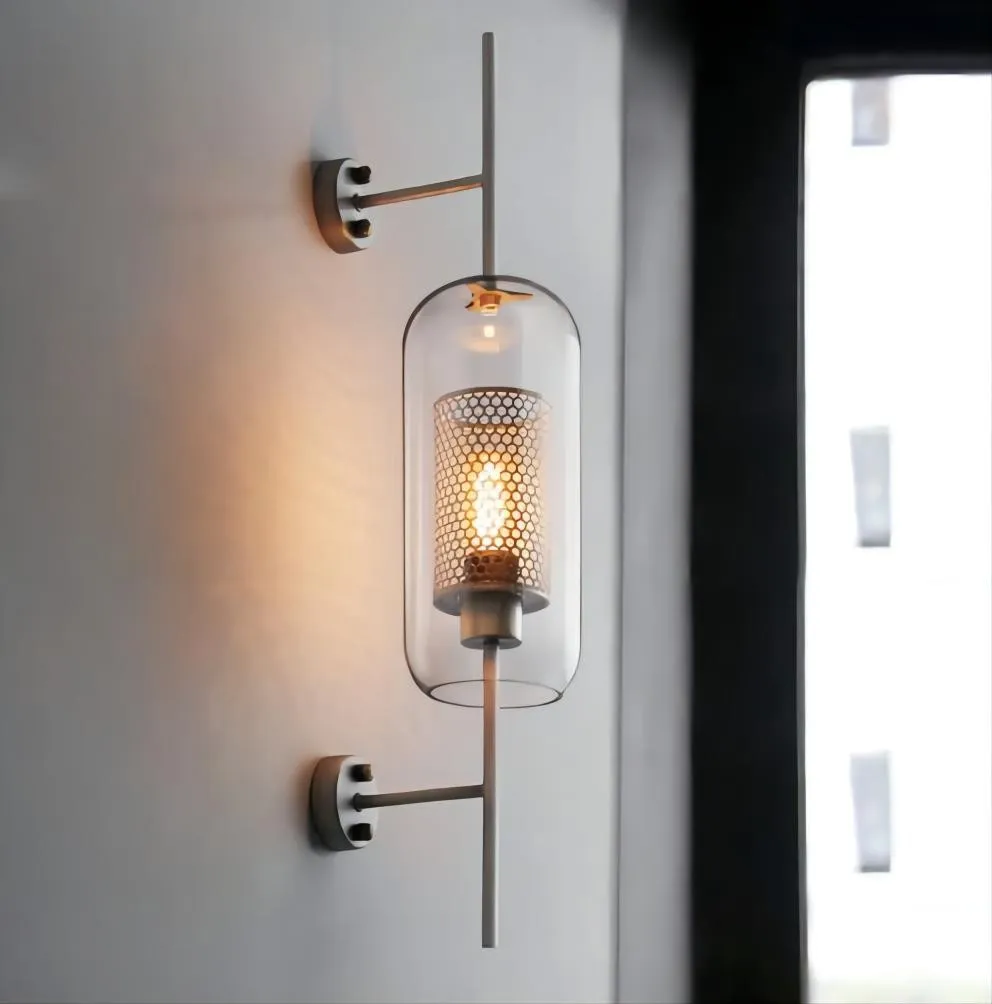 Vintage Glazen Wandlamp Woonkamer Industrieel HL50