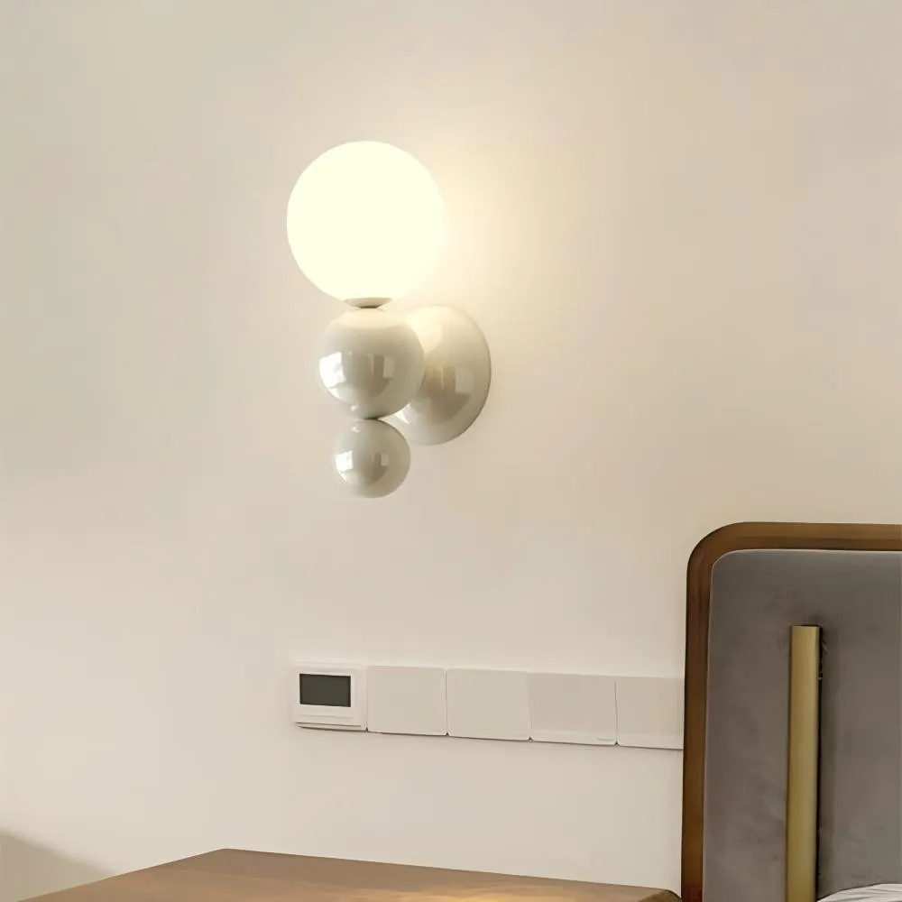 Kleurrijke Crèmekleurige Bolvormige Wandlamp HL321