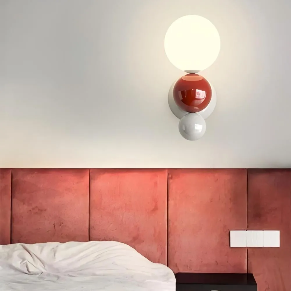 Kleurrijke Crèmekleurige Bolvormige Wandlamp HL321